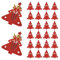 MOROBOR Christmas Cutlery Holder, 24pcs Christmas Silverware Holder Red Christmas Cutlery Bag Xmas Utensil Holder Cutlery Wraps Bag Christmas Party Dinner Table Supplies