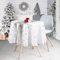 Bettwäsche Weihnachts-Tischdecke, silberfarben, rund, 160 cm – Schnee