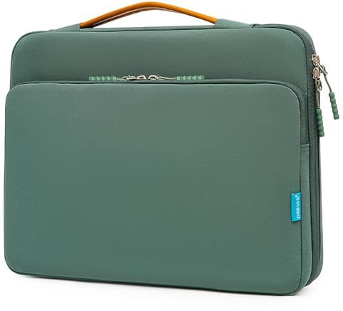 Veki 13-14 Pulgadas Funda para Portátil Impermeable, Anti-rasguños Funda Ordenador Portátil, Funda Blanda PC Portátil, Bolsa de Transporte Compatible con MacBook, Acer, HP, DELL, Lenovo, ASUS (Verde)