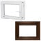 Finestra su VEKA Premium plastica/stanza economica/bagno/sale in PVC, effetto legno, termoisolante, ribaltabile, 3 vani, interno bianco, esterno, noce 55 x 145 cm, 550 x 1450 mm, DIN Sinistra