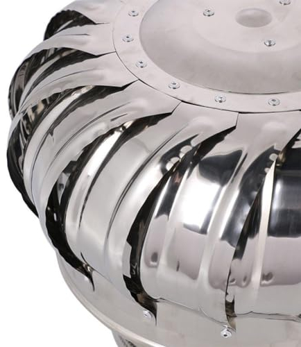 Windabweisende Schornsteinhaube, drehbare Edelstahlkonstruktion (Ø150 mm)