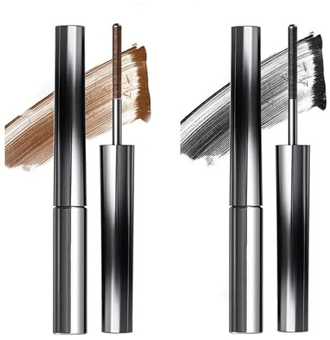 3D Curling Eyelash Iron Mascar,Bristleless Metal Rod Mascara,Non-clumping, Flake Proof, Waterproof,Long Lasting