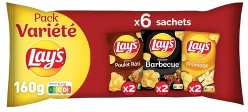 Lays Chips barbecue roast chicken and cheese multipack 6x25g