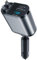 AHDXKUE Retractable Car Charger Adapter, 4 In 1 Car Charger with Retractable Cables and Voltage Display, Car Phone Charger with USB/USB-C Ports, Cigarette Lighter USB Charger for 12V / 24V Vehicles