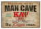 Duetom Metallposter Welcome to My Man Cave, auch bekannt als die Kappa Alpha Psi Zimmer, Hofschild, Metallposter, Wohnen, Aluminiumdekoration, Wandkunst, Poster, 30,5 x 40,6 cm