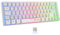 THE G-LAB - Keyz Hydrogen WL- Tastiera Gamer senza fili, 60% semi-meccanica, Azerty, RGB multicolore - Tastiera da gioco senza fili silenziosa, formato compatto TKL - PC/PS4/PS5- New (bianco)