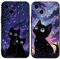 Yimctoie 2 Stück Cartoon Handyhülle für iPhone 8 iPhone 7 iPhone SE 2022/2020 Hülle 4,7,Schutzhülle Schwarz Handyhülle mit Niedlich Katze Aesthetic Muster Silikon Stoßfeste Kratzfest Cover