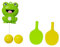 Harilla Hängendes Frosch Tischtennis Set, Pingpong, Praktisch, Verbessert Die Reflexe, Tennis Übungen für Sportanfänger Und Erwachsene, 2 Bälle