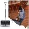 FORTENA Schneeschaufel Schwarz Schneeräumer Schneeschieber Schaufel Aluminiumstiel 55 cm