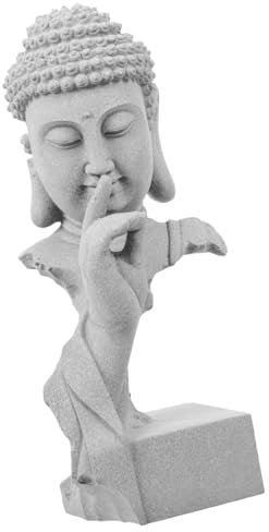 BESPORTBLE Aquarium Buddha Statue: Japanese Aquarium Decorations Fish Tank Buddah Figurine Sculpture Zen Sandstone Ornaments Underwater Landscape Decoration