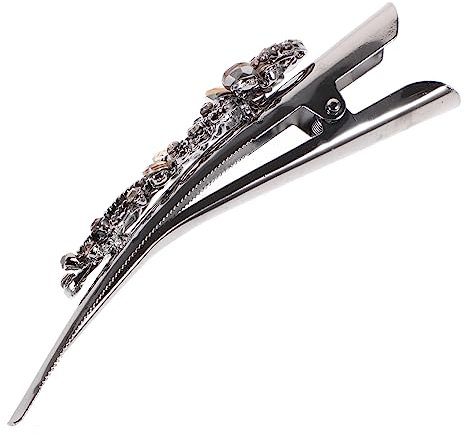 CTIRCHIU Große Vintage Haarspange Mit Strassbesatz Aus Legierung Entenschnabelklemme Eleganter Haarschmuck Für Damen Party Und Alltag