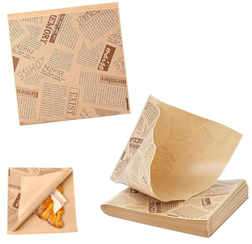 Pack of Greaseproof Paper Sheets Paper Sandwich BagsBurger Papers Sheets