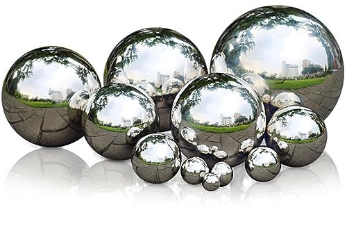 CLISPEED Edelstahlreinigungskugeln Hohl Metall Ball Wandstärke Spiegelpolierkugel Für Gartendekorationskugel Und Wohndekorationskugel
