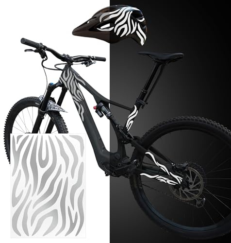 Riesel Design - re:Flex - reflektierende Fahrrad Aufkleber (21 x 15 cm) | Reflektor Sticker für Fahrradrahmen & Helm – bessere Sichtbarkeit im Dunkeln, wetterfest und Made in Germany
