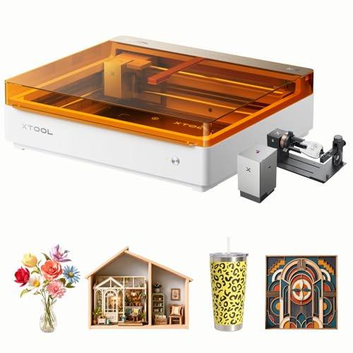xTool M2 10W mit CMYK und RA3 Lite, Klasse 1 Graviermaschine für Zuhause | Dual-Kamera, 3-in-1-Funktion, für Holz, Leder, Acryl und Becher, intuitive Software für DIY und Kleinunternehmen