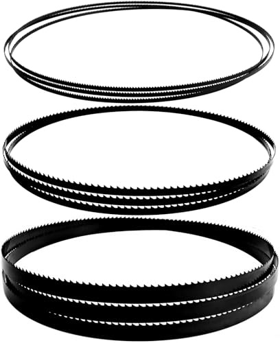 TASP Lot de 3 lames de scie à ruban 1400 mm (3,2 mm x 14 TPI, 6,35 mm x 6 TPI, 10 mm x 6 TPI) pour scie à ruban Draper Scheppach Einhell TH-SB200 Scheppach HBS20 Draper BS200A Fox F28-182