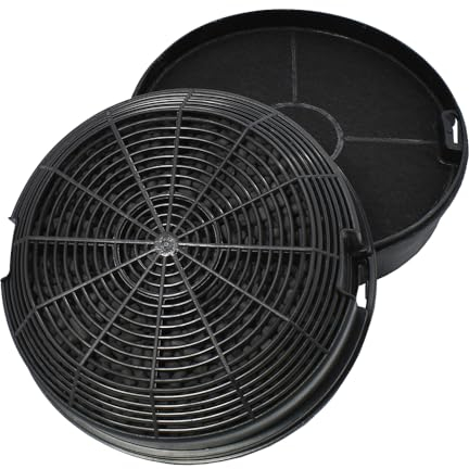 AllSpares Aktivkohlefilter (2 St.) für Dunstabzugshauben AEG-Electrolux 50292969008, Type 47, MCFE12 | Elica CFC0141497, F00479/1S | Whirlpool Bauknecht AMC023 | Ø150mm