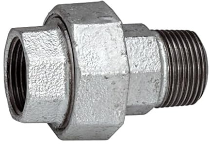 RIEGLER 113192-TFV 341-34 Verschraubung 341, IG/AG, Rp/R 3/4, schw. Temperguss feuerverz., 1Stk