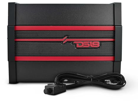 DS18 CANDY-X1B 1800 Watts Max Digital Monoblock Class D Amplifier with Remote Subwoofer Level Controller Black