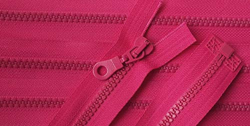 Reißverschluß Kunststoff teilbar für Jacken 30 cm pink