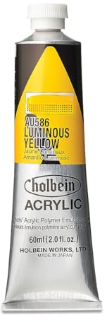 HOLBEIN HEAVY BODY ARTIST ACRYLIC LUMINOUS YELLOW 2OZ
