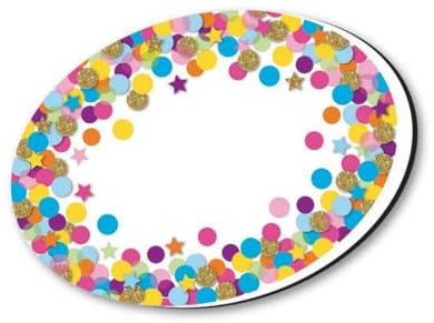 ASHLEY PRODUCTIONS - Magnetic Whiteboard Eraser, Oval Confetti