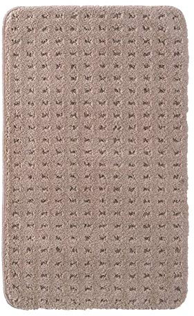 etérea Microfaser Badematte Lizz mit Hoch-Tief Effekt - weicher & Flauschiger Badezimmer Badvorleger Badteppich – rutschfest & Ökotex 100 Zertifiziert - Größe: 60x100 cm Teppich, Natur