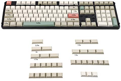 YMDK 143 DSA Blank 9009 Retro PBT Volltastenkappe für MX Mechanische Tastatur Filco Ducky 104 TKL 61 KBD75 Kira96 YMD96 XD64 Tada68 (143 blanko, keine Legende) (nur Tastenkappe)