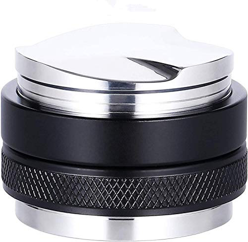 Senmil 53mm Kaffeeverteiler & Sabotage 2 in 1,Kaffee Tamper,Doppelkopf-Kaffeewaage Passend für 54mm Siebträger, einstellbare Tiefe, professioneller manueller Espressokocher (53)