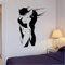 Sexy Männer Und Frauen Silhouette Wandaufkleber Schlafzimmer Paar Romantische Vinyl-Aufkleber Wandaufkleber Haus Wanddekoration 57X80Cm