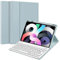 FINTIE Tastatur Hülle für iPad Air 11 Zoll M3/M2 (2025/2024), iPad Air 5/4 Generation 10.9(2022/2020), TPU Rückschale Schutzhülle mit Stifthalter, magnetisch Abnehmbarer QWERTZ Keyboard, Eisblau