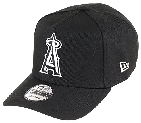 New Era Los Angeles Angels MLB Black White 9Forty A-Frame Adjustable Cap - One-Size