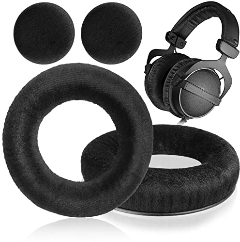 DT990 DT770 Ear Pads - Replacement Ear Cushion Pads Earpad Compatible with beyerdynamic DT990 / DT880 / DT770 PRO Headphones (Black)