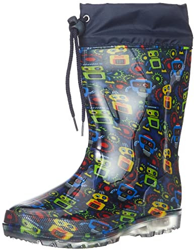 Beck Blinking Robots, Rain Boot, Blu Scuro, 35 EU