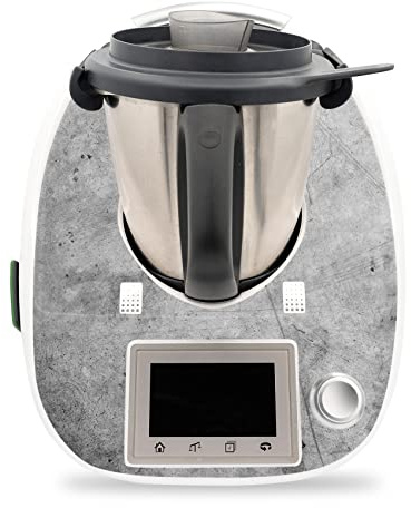 Finest Folia Deko Schutz Aufkleber kompatibel mit Thermomix TM5 Sticker Set | Klebefolie Granit Design wasserfest Schutzfolie für Küchenmaschine Zubehör selbstklebend RX041-15