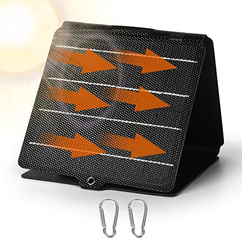 Jadeshay Panel Solar 20W Cargador Solar Portátil Impermeable Placa Solar Plegable Aire Libre Panel Solar Plegable para teléfono Inteligente, Tableta, Exterior, Camping