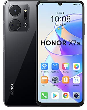 HONOR X7A Téléphone Portable Débloqué, Smartphone 128Go Extensible, Écran Fullview 6,74 90 Hz, Batterie 5330 mAh, Charge Rapide 22,5W, Quadruple Caméra 50 Mpx, Android 12, NFC, Double SIM, Noir