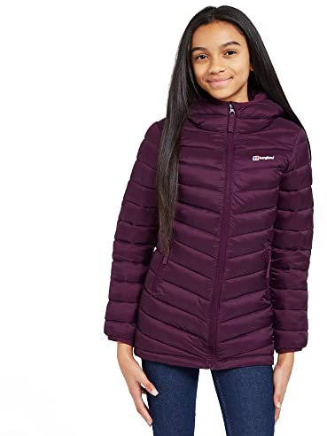 Berghaus Kids’ Longline Kirkhale Baffle Jacket with Stretch Binding to the Hood, Hem & Cuffs, Water Repellent & Insulated Winter Coat (UK, Age, 7 Years, 8 Years, Regular, Purple)