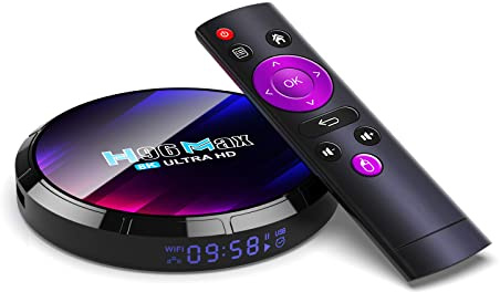 Android 13.0 TV Box, H96 MAX 4GB RAM 64GB ROM RK3528 Quad-Core 64Bit con Dual-WiFi 2.4G/5.8 GHz Ultra HD 4K H.265 WiFi Home Decodificador,4gb+32gb