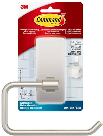 Command Toilet Paper Holder [Removable]: 1 Holder (Satin Nickel)