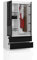 BDW Kleiderschrank mit 2 Türen und 4 Einlegeböden - Kleiderbügel - 2 Schubladen - Oberfläche Glanz - Kleiderschrank für das Schlafzimmer Wohnzimmer Diele - 180x90x51cm - Weiß/Schwarz