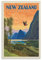 World Travel Retro Poster Neuseeland Milford Sound Wandkunst Poster Scroll Leinwand Gemälde Bild Wohnzimmer Dekor Zuhause 30 x 45 cm