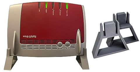Ständer kompatibel mit FRITZBox 7490/6490 / 3490 | Füße | Halter | Kompatibles Zubehör (43 mm, Grau) - kein Originalteil