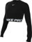 Nike Women's Pro Df 365 Crop Ls Sweatshirt, Black/White, M