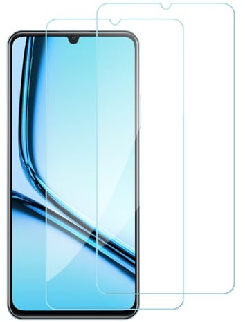 chejuza Cristal templado para Realme Note 50/Realme C51/Readme C53 [2 unidades], dureza 9H, alta definición, protector de pantalla, cero burbujas
