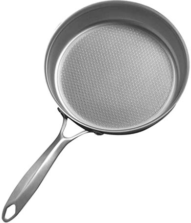 WBDHEHHD Padella in titanio, pentole da cucina, uovo di bistecca fritto in padella antiaderente, compatibile con induzione per cucina ristorante
