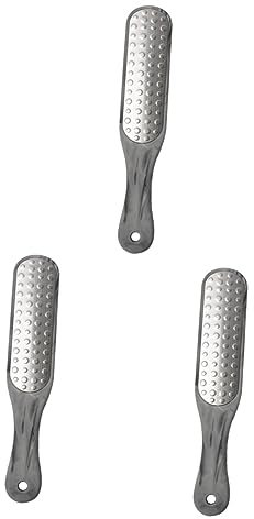 Healvian 3piezas Pies De Acero Inoxidable Removedor De Piel Muerta y Durezas Accesorio De Pedicura Herramienta Portátil y Fácil De Usar