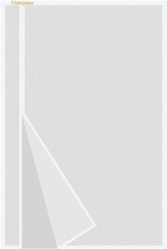 Zanzariera per porta Zanzariera magnetica in fibra di vetro Tenda antimosche Zanzariera con gancio Nastro ad anello Telaio per porta del balcone Bianco (110x180 cm)