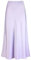 ebossy Eleganter langer Damen-Satinrock, Seide, elegant, versteckt, elastische Taille, ausgestellt, A-Linie, Maxi-Röcke, Flieder, Klein