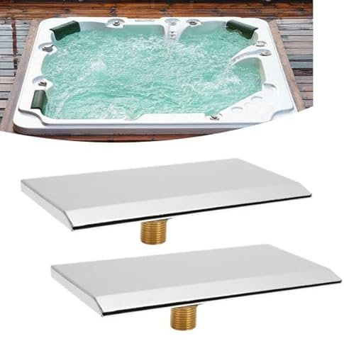 Fontana a cascata per piscina, in acciaio inox, 2024, cascata, per piscina, piscina, piscina, per piscine e cortile (2 pezzi)